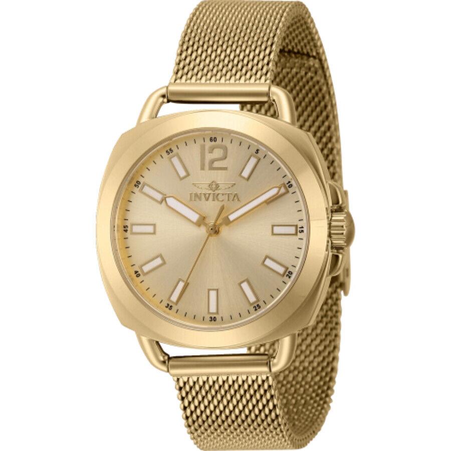 Invicta Wildflower Quartz Gold Dial Ladies Watch 46338