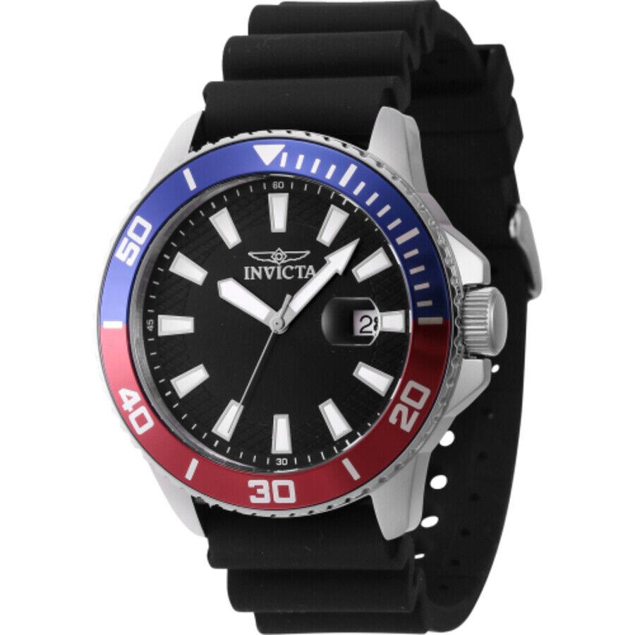 Invicta Pro Diver Quartz Black Dial Pepsi Bezel Men`s Watch 46090