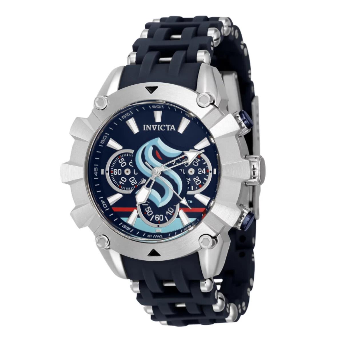 Invicta Nhl Seattle Kraken Sea Spider 42mm Chronograph Limited Ed 43440