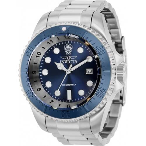 Invicta Men`s Watch Hydromax Swiss Quartz Blue and Silver Dial Bracelet 38019