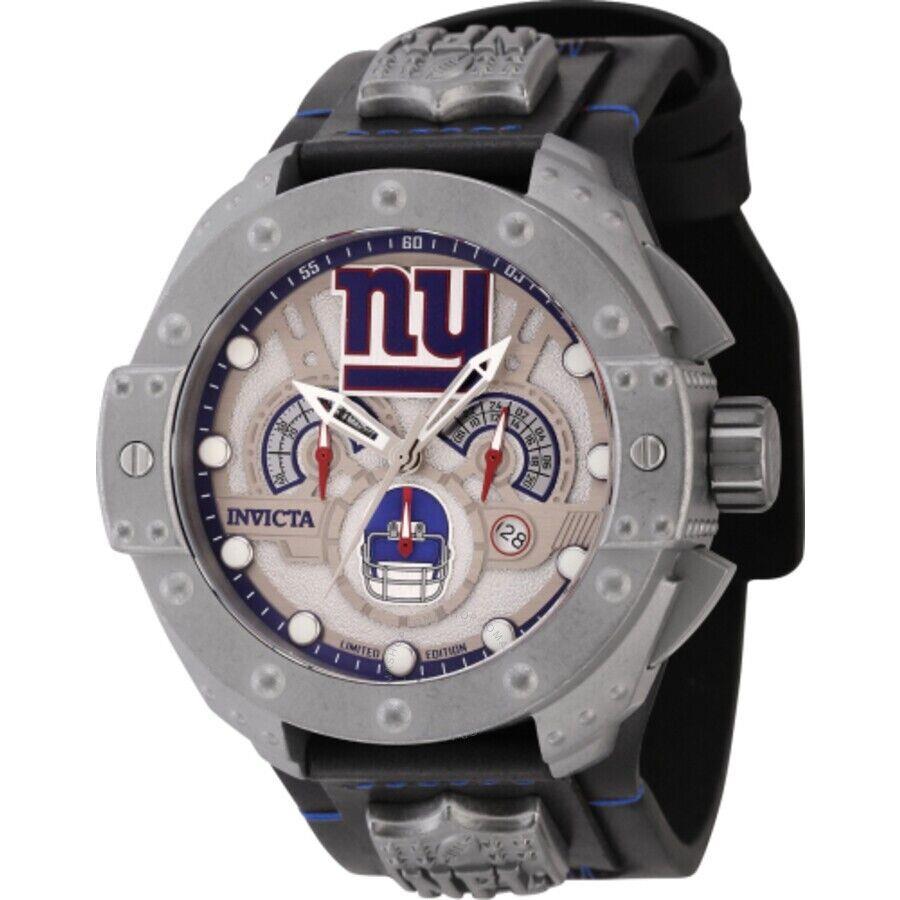 Invicta Nfl York Giants Chronograph Quartz Stone Distressed Men`s Watch