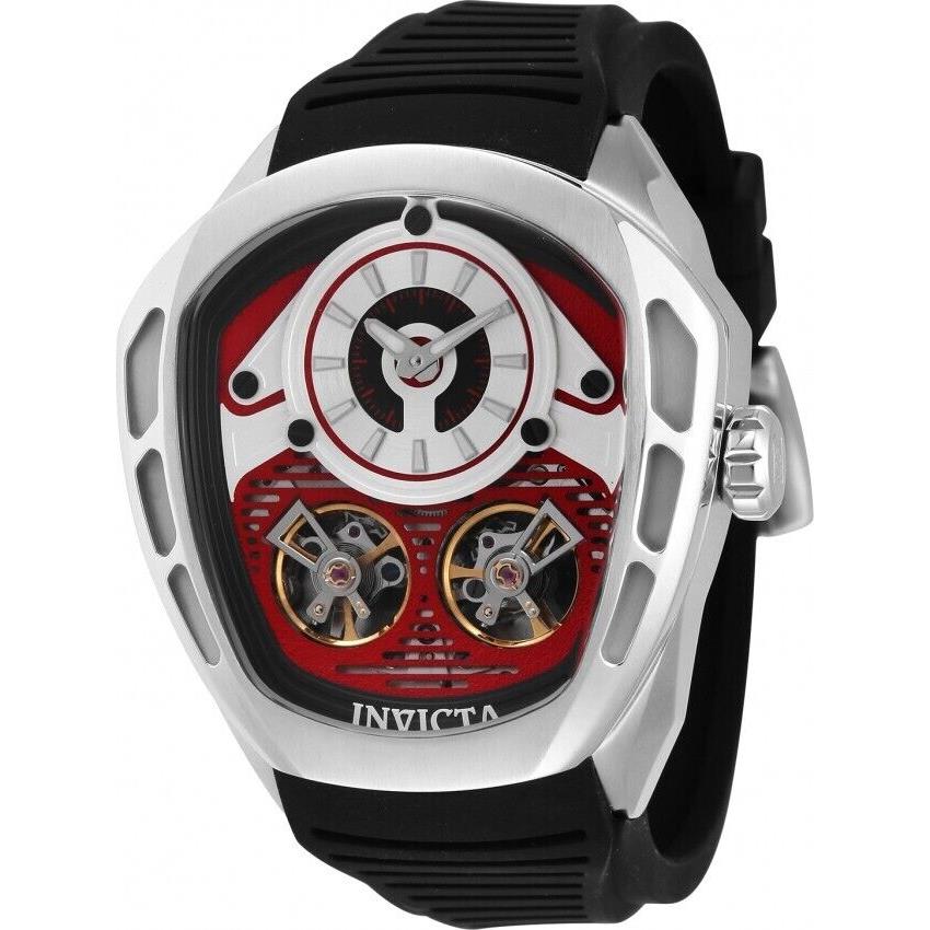 Invicta Akula Men`s Automatic Multicolor Dial Black Silicone Band 48.7mm Watch