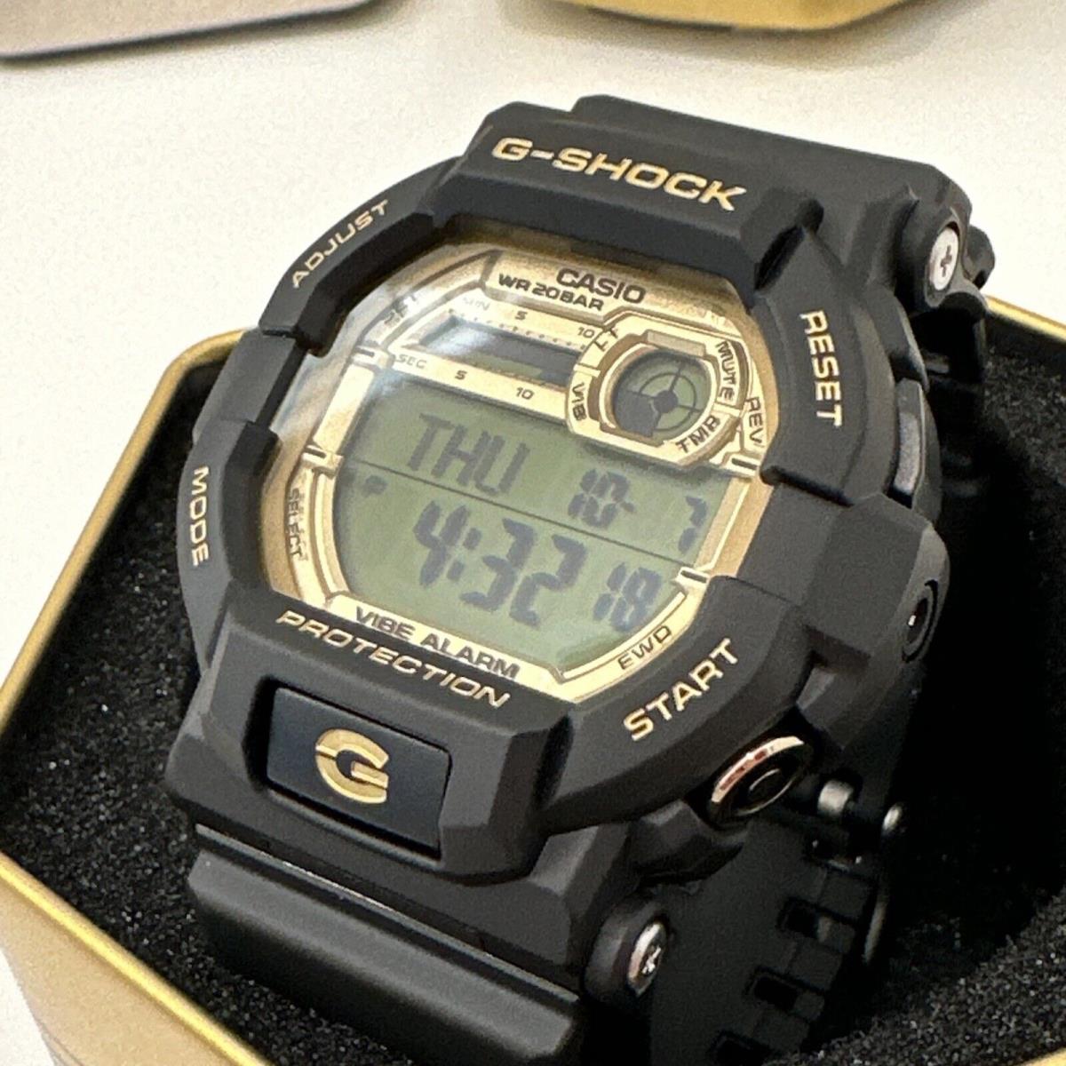 Casio G-shock GD-350GB-1JF Black x Gold World Time Chrono Digital Men Watch