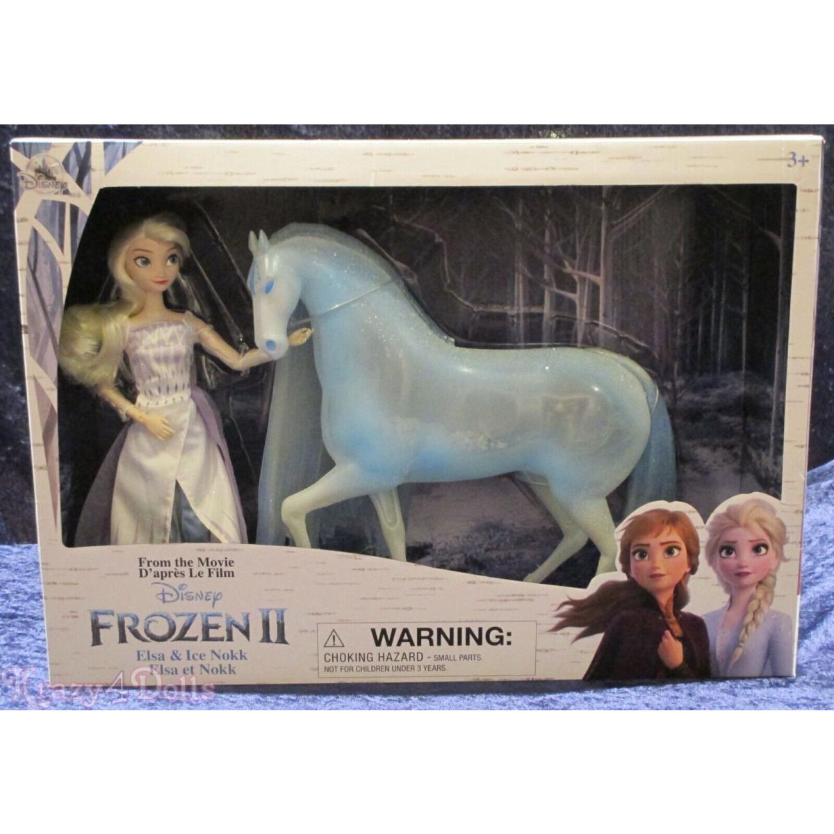 Disney Frozen 2 Elsa Doll and Ice Nokk Figure Set
