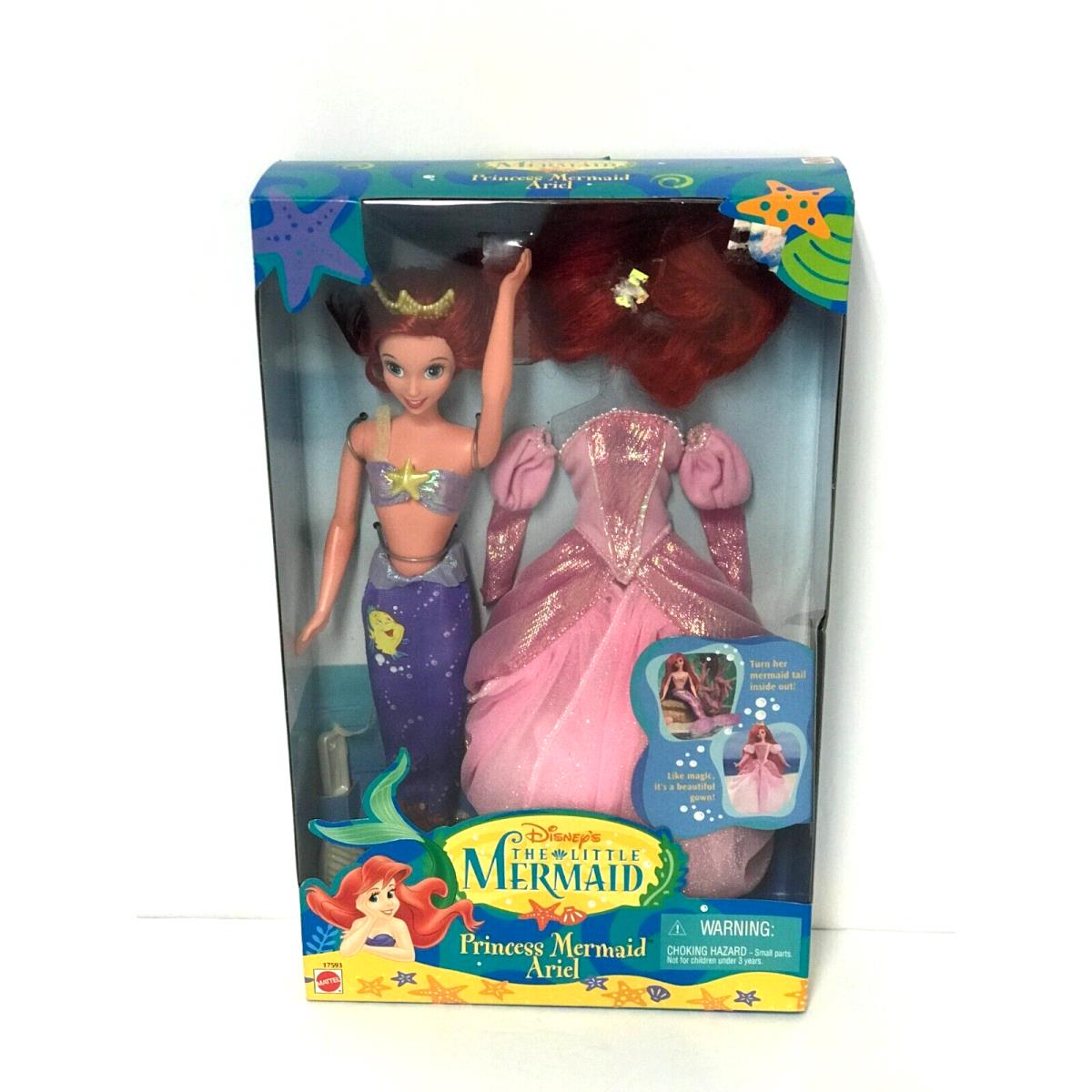 1997 Mattel Disney The Little Mermaid Princess Mermaid Ariel Barbie Doll Nos