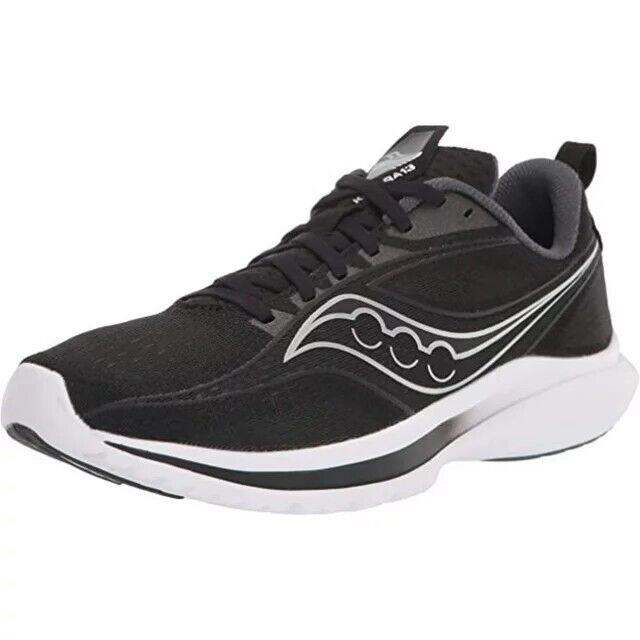 Saucony Kinvara 13 Mens Running Shoes Black/silver 12 M - Black
