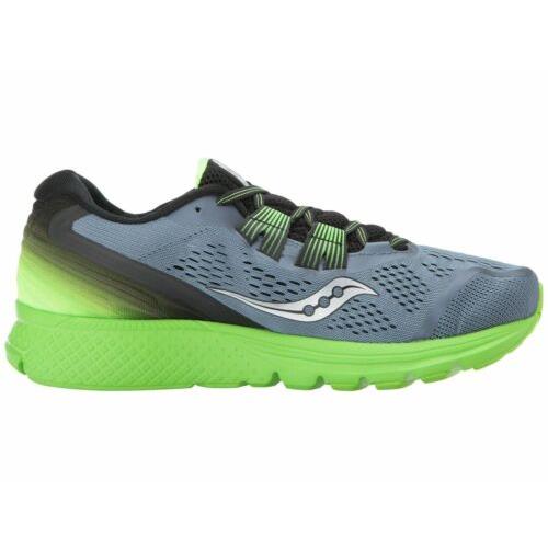 Saucony Zealot ISO3 Men`s Running Shoe Grey/black/slime Size 11.5 - Gray Green