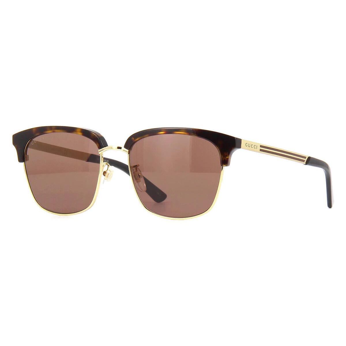 Gucci Sunglasses GG0697S 002 Havana Gold/ Brown Lens 55mm