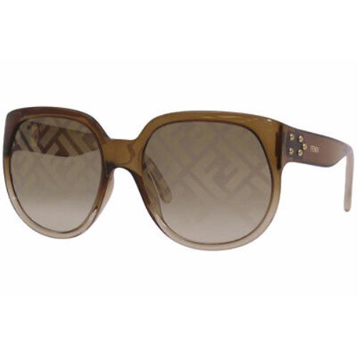 Fendi FF0403/G/S 09QEB Brown Square Brown/gold Decor Mirror 60-20-135 Sunglasses