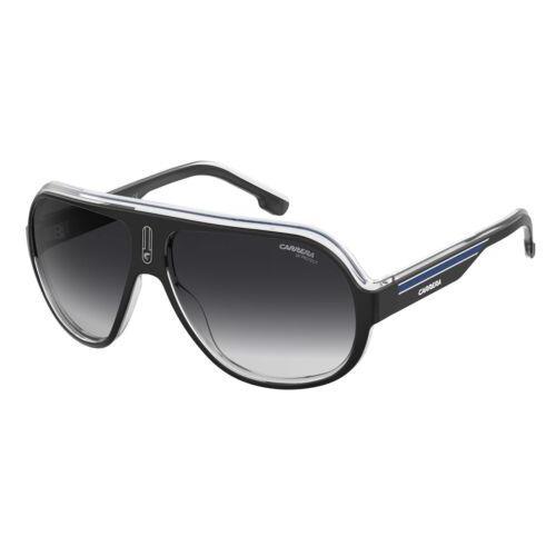 Carrera Speedway/n 0T5C Black Blue on Clear Sunglasses with Grey Lenses