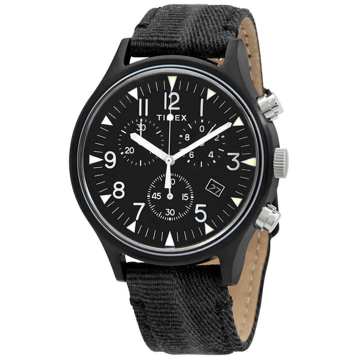 Timex MK1 Chronograph Quartz Black Dial Men`s Watch TW2R68700