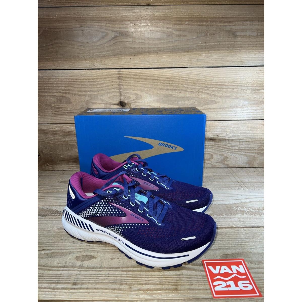 New: Women`s Brooks Adrenaline Gts 22 Blue/purple Running Shoes: 120353-1B-403