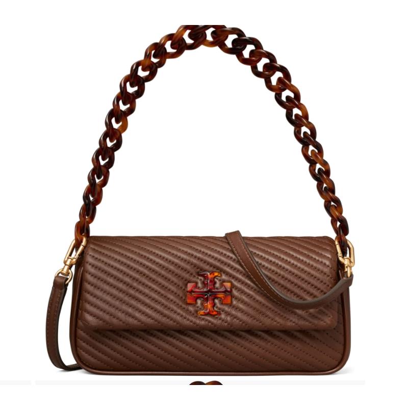 Tory Burch Kira Moto Small Flap Shoulder Bag In Tree Branch