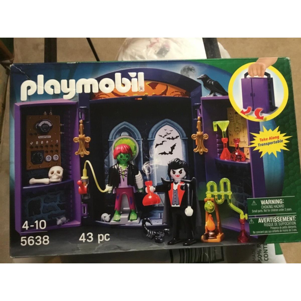 Playmobil Halloween 5638 Lab Take Along Vampire Dracula Haunted House Horror