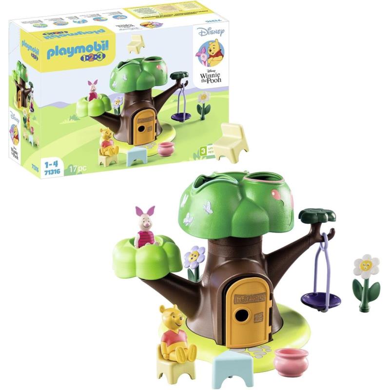 Playmobil 1.2.3 Disney: Winnie`s Piglet`s Tree House 71316 Toy Gift