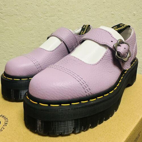 Dr. Martens Addina Flower Buckle Leather Platform Shoe