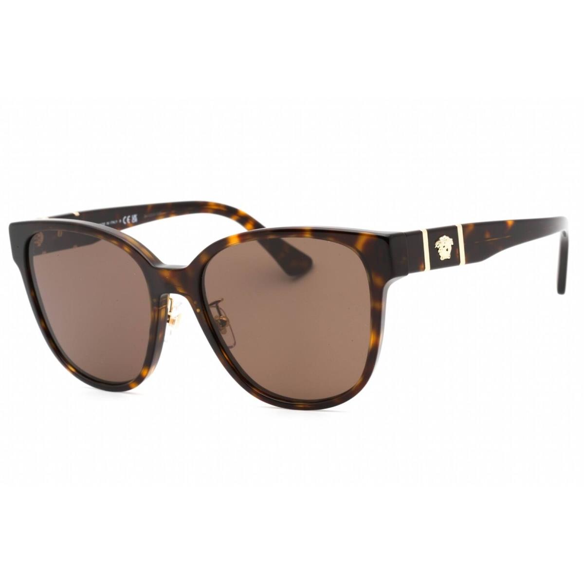 Versace Women`s Sunglasses Havana Plastic Frame Brown Lens 0VE4460D 108/73