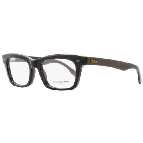 Ermenegildo Zegna ZC5006 001 Black Rectangle 53-18-145 Full Rim Men`s Eyeglasses