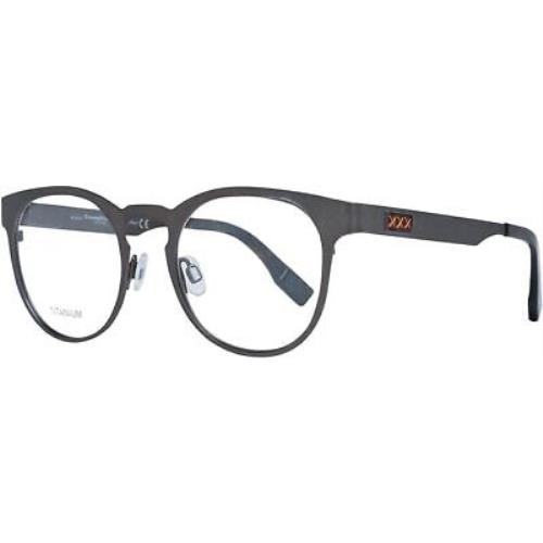 Ermenegildo Zegna ZC5003 020 Gray Round 48-19-140mm Full Rim Men`s Eyeglasses