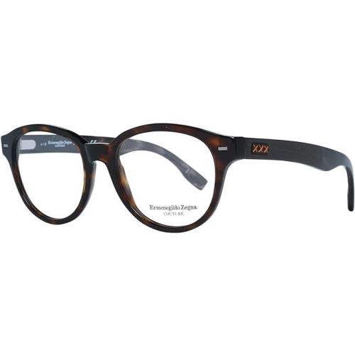 Ermenegildo Zegna ZC5002 052 Dark Brown Oval 51-18-145 Full Rim Men`s Eyeglasses