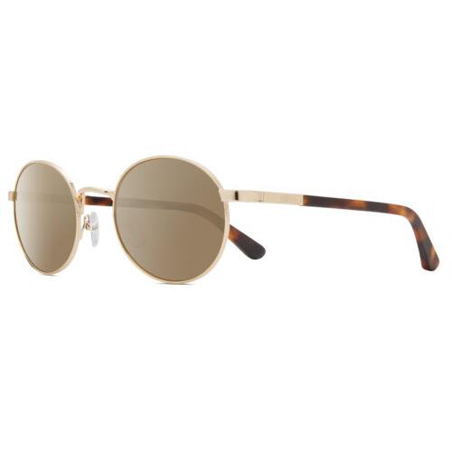 Revo Riley S Unisex Round Polarize Sunglasses Gold Tortoise Havana 50mm 4 Option Amber Brown Polar