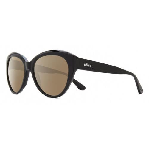 Revo Rose Women Cat Eye Designer Polarized Sunglasses Gloss Black 55mm 4 Options Amber Brown Polar
