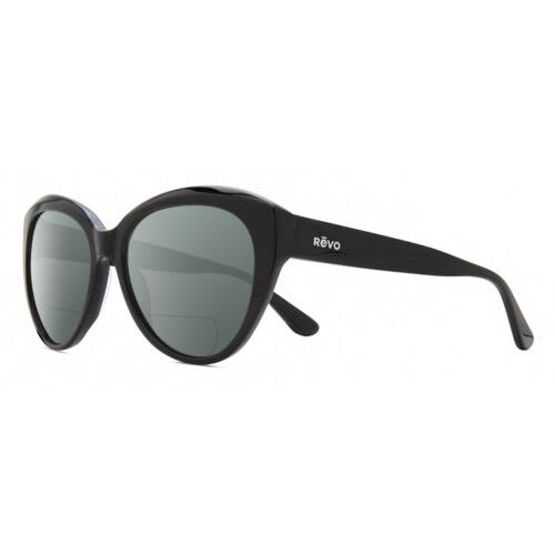 Revo Rose Women Cateye Designer Polarized Bifocal Sunglasses Black 55mm 41Option Grey