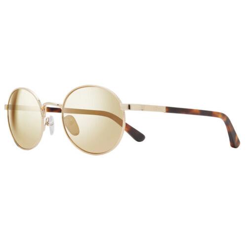 Revo Riley S Unisex Round Sunglasses Gold Tortoise Havana/champagne Mirror 50 mm