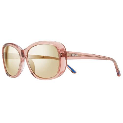 Revo Sammy Women Cateye Sunglasses Mauve Pink Crystal/champagne Gold Mirror 56mm