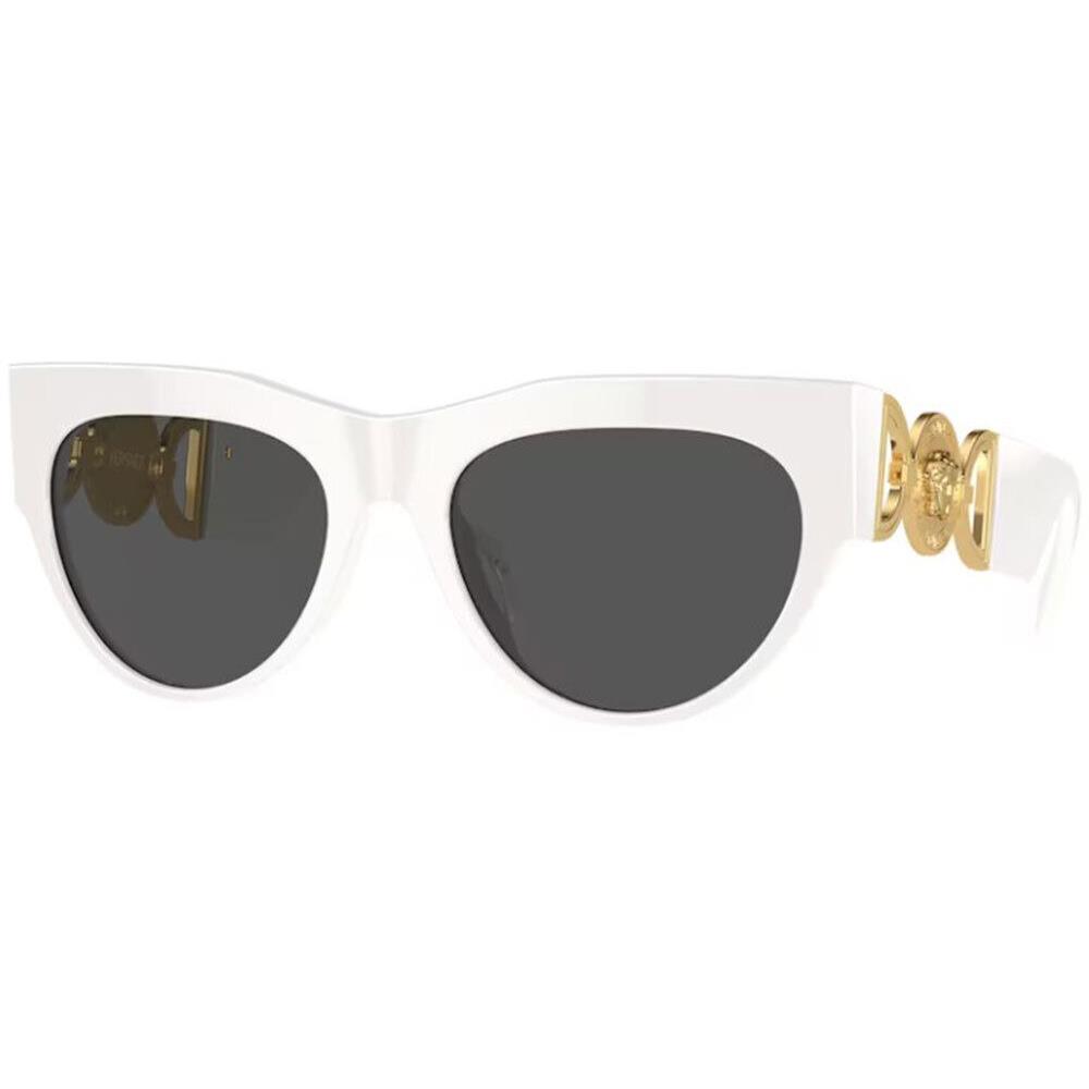 Versace VE4440U 314/87 Sunglasses Women`s White/dark Grey Cat Eye 56mm - Frame: White, Lens: Gray