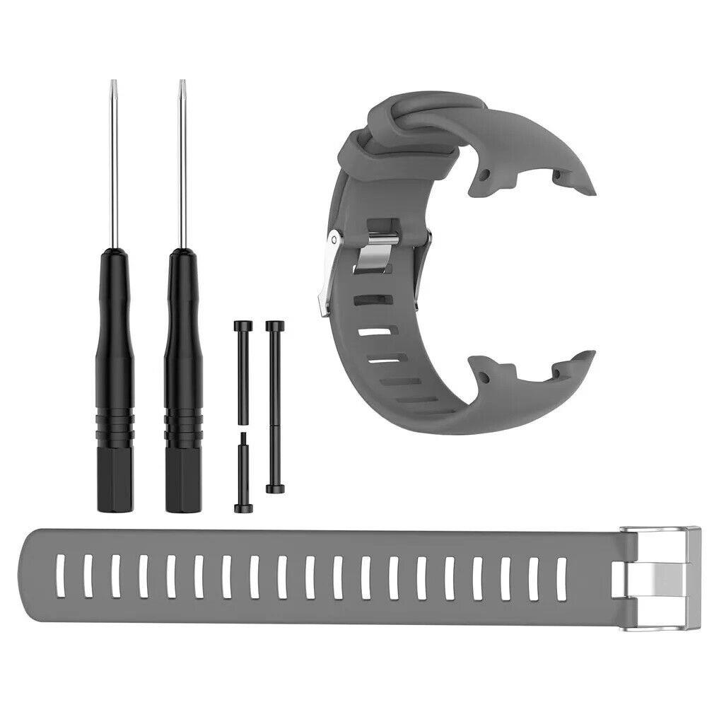 Suunto D4, D4i, D4i Novo, D4F Wrist Strap D4 D4i D4i Novo D4F Wrist Strap Scuba Dive Computer Watch Band + Pins Gray