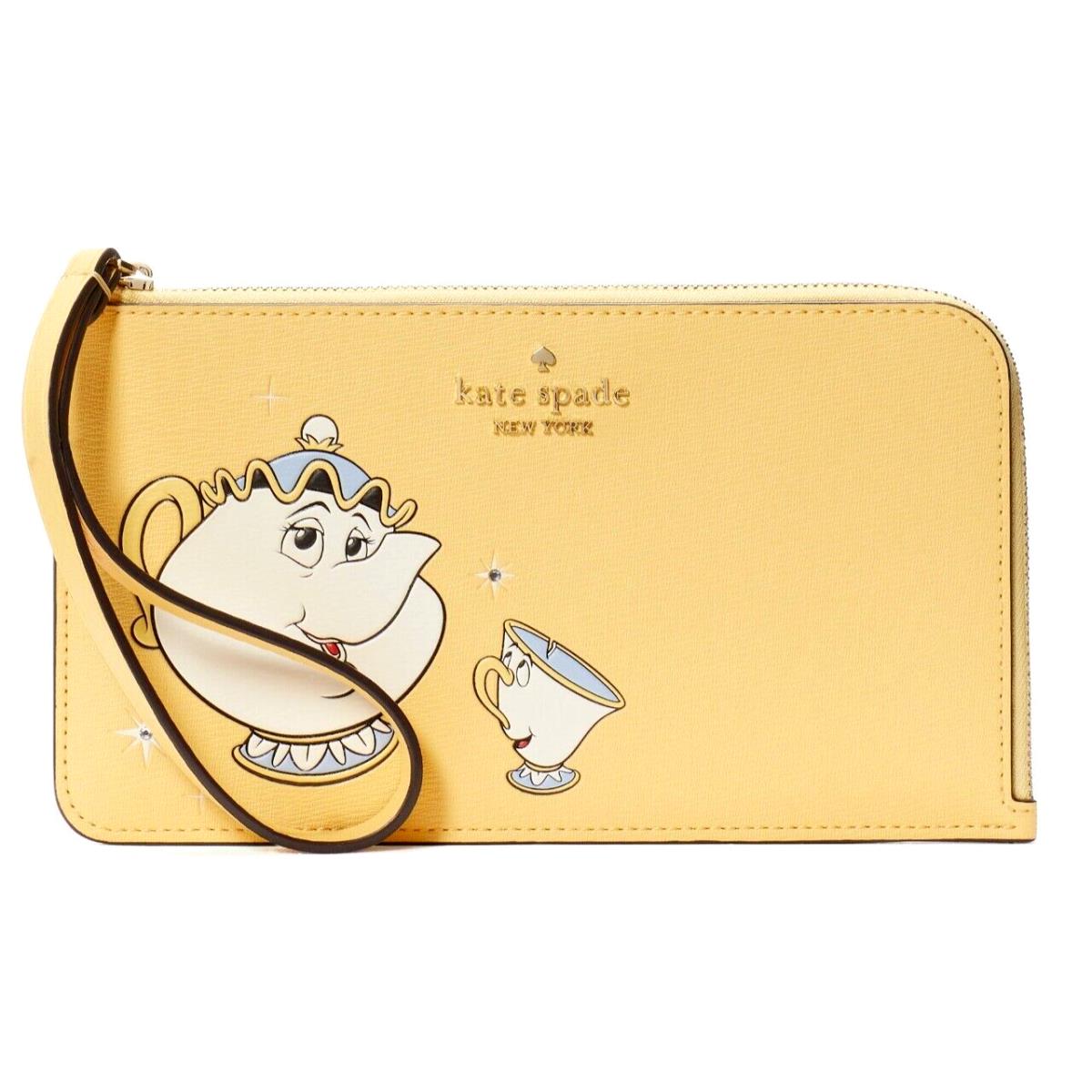 Disney X Kate Spade Beauty and The Beast Medium L-zip Wristlet Daybreak Multi