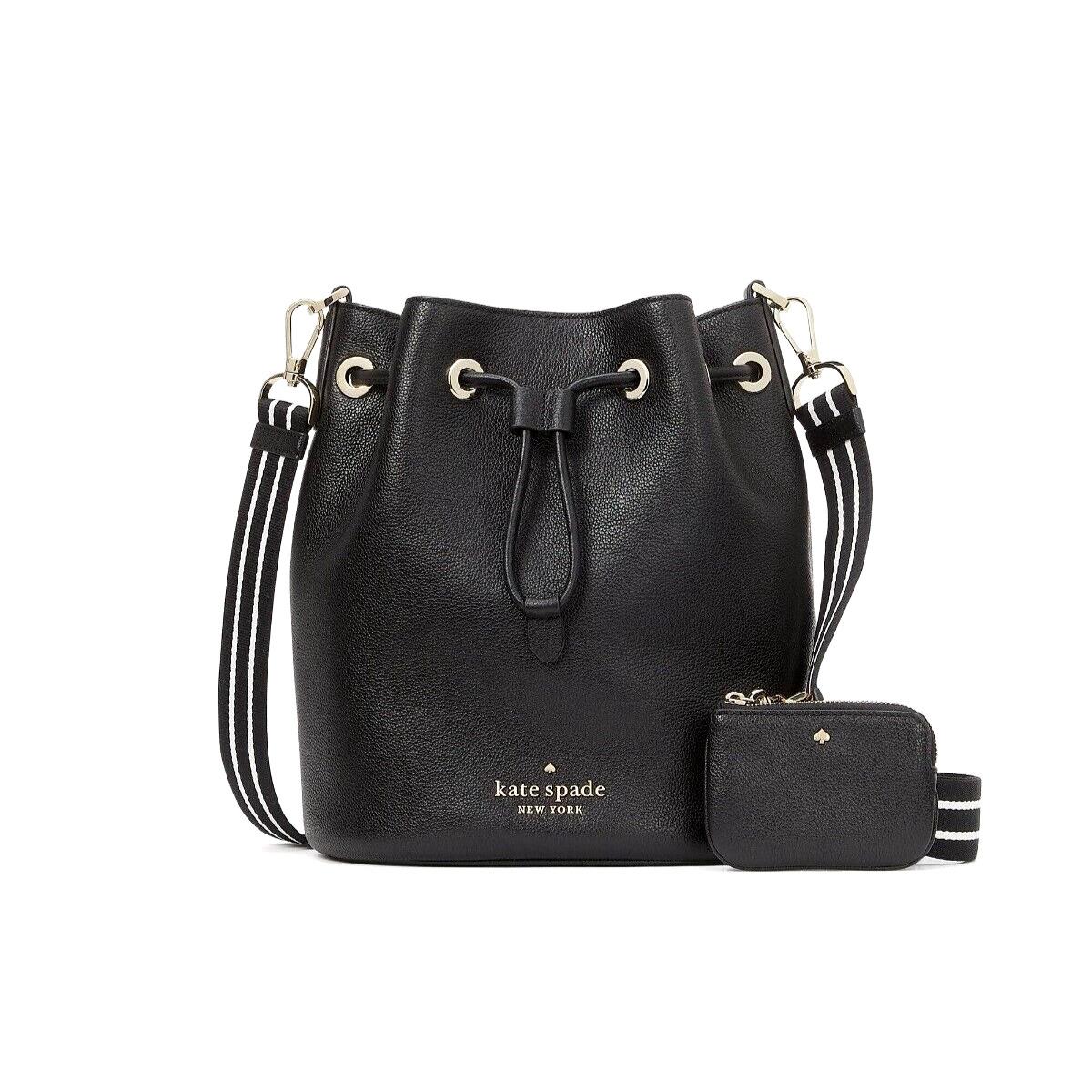 New Kate Spade Rosie Bucket Bag Pebble Leather Black