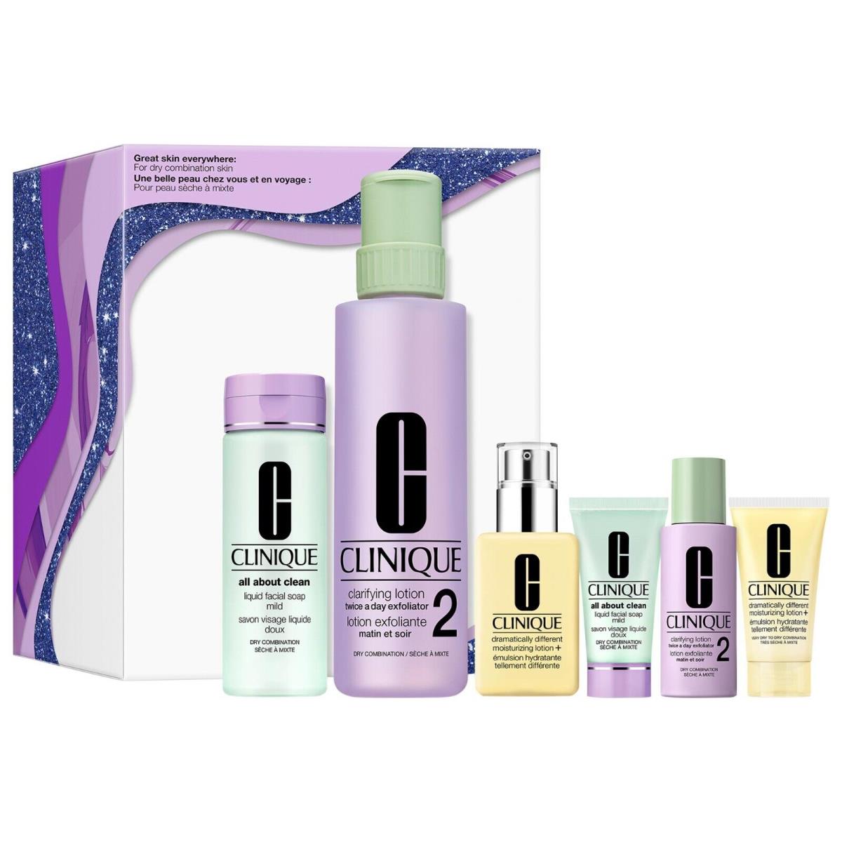 Clinique Great Skin Everywhere 6-Pc. Skincare Gift Set For Dry Com Bination Sk