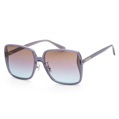 Coach Women`s HC8368D-575348-61 Fashion 61mm Transparent Violet Sunglasses