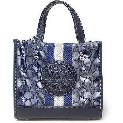 Coach Women`s Dempsey Tote 22 In Signature Jacquard with Stripe Patch