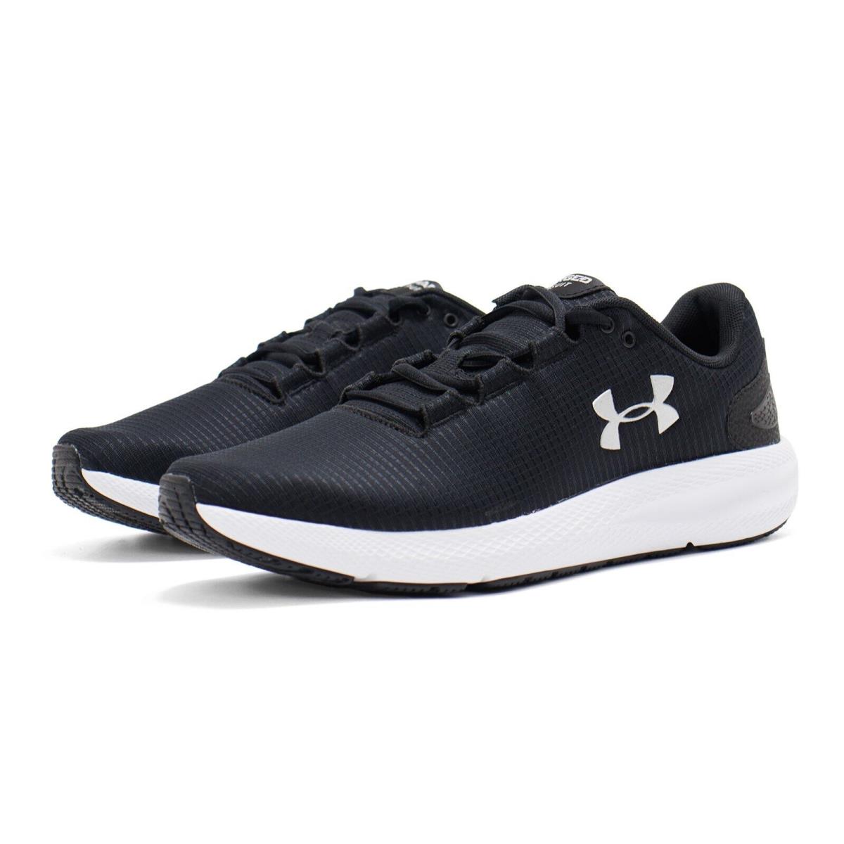 Under Armour Men`s Athletic Sneakers UA Charged Pursuit 2 Rip Running Shoes Black/White