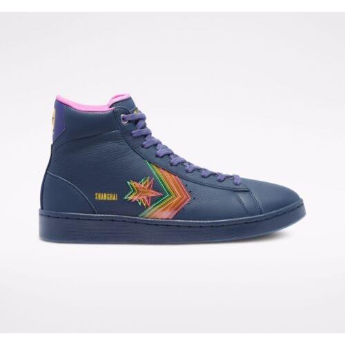 Converse Pro Leather Hi Shanghai Men s Size 9.5 Sneakers Casual Shoes Blue 237