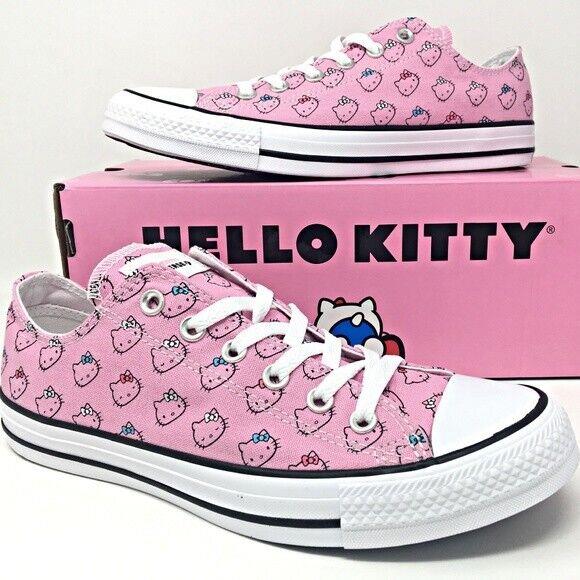 Converse x Hello Kitty Ctas OX Prism Pink White 164631F Women`s Shoes Size 6
