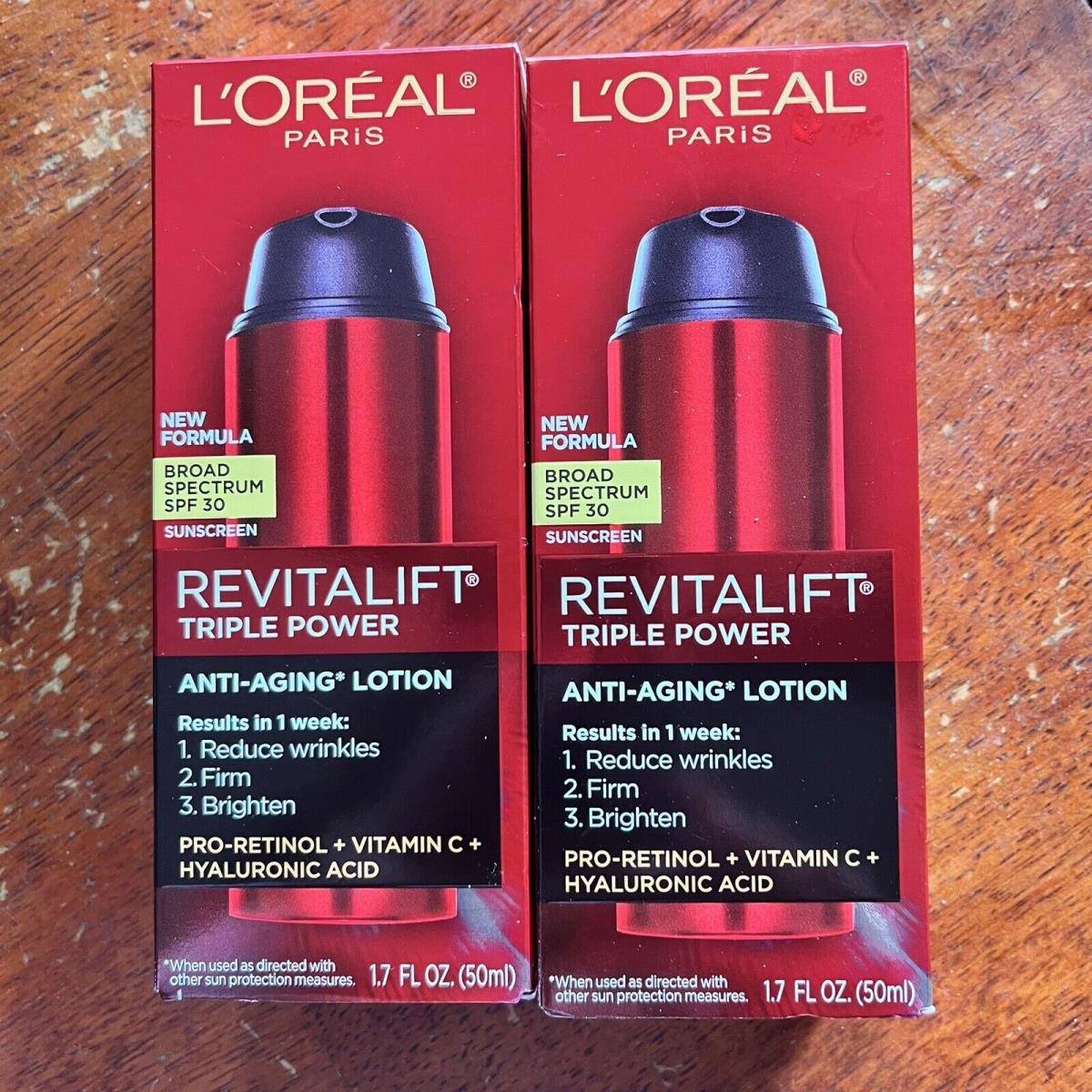 L`oreal Revitalift Triple Power Anti-aging Lotion Vit C Pro-retinol 1.7oz 11/24