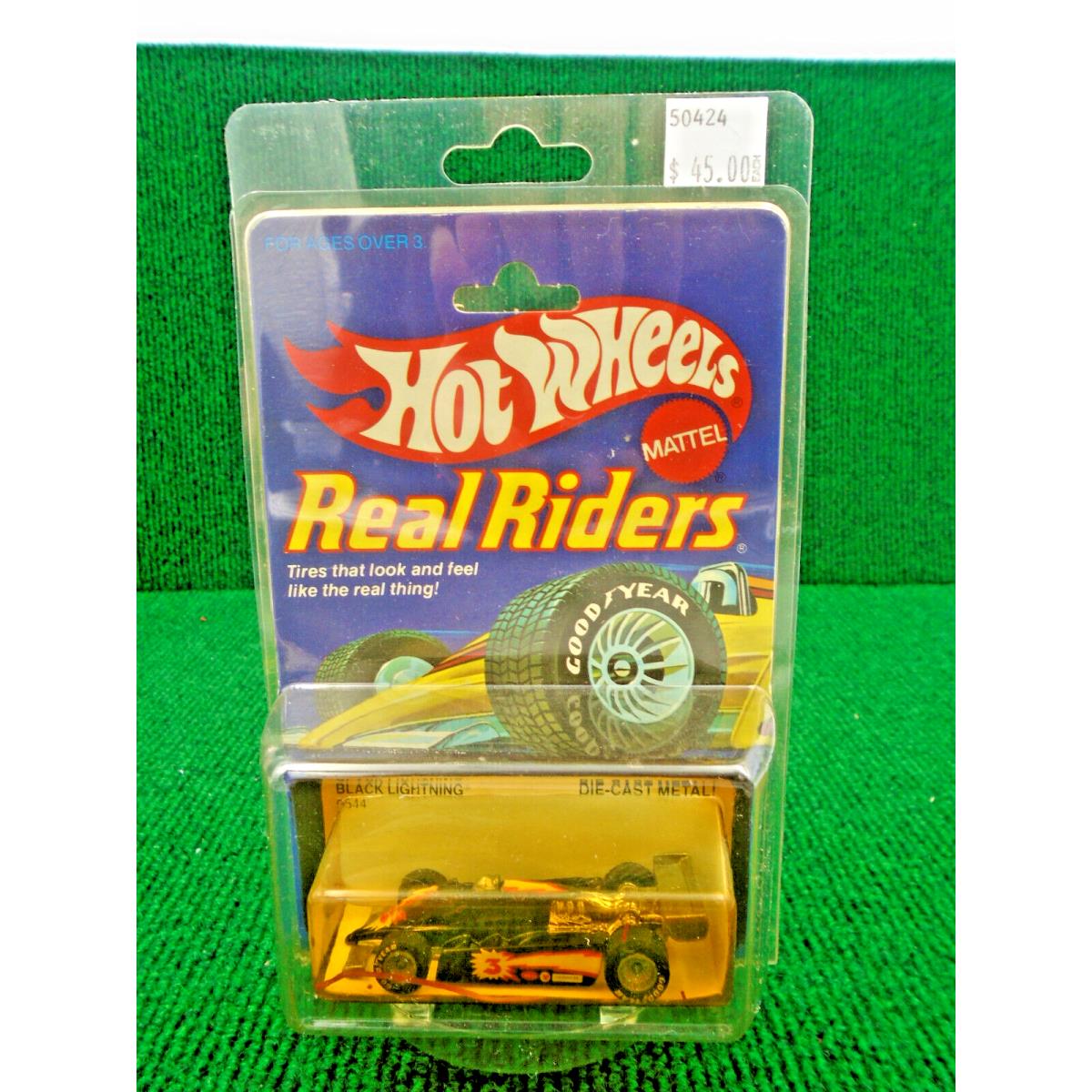 Hotwheels Nos: 1982 Real Riders Black Lightning 1/64 50424