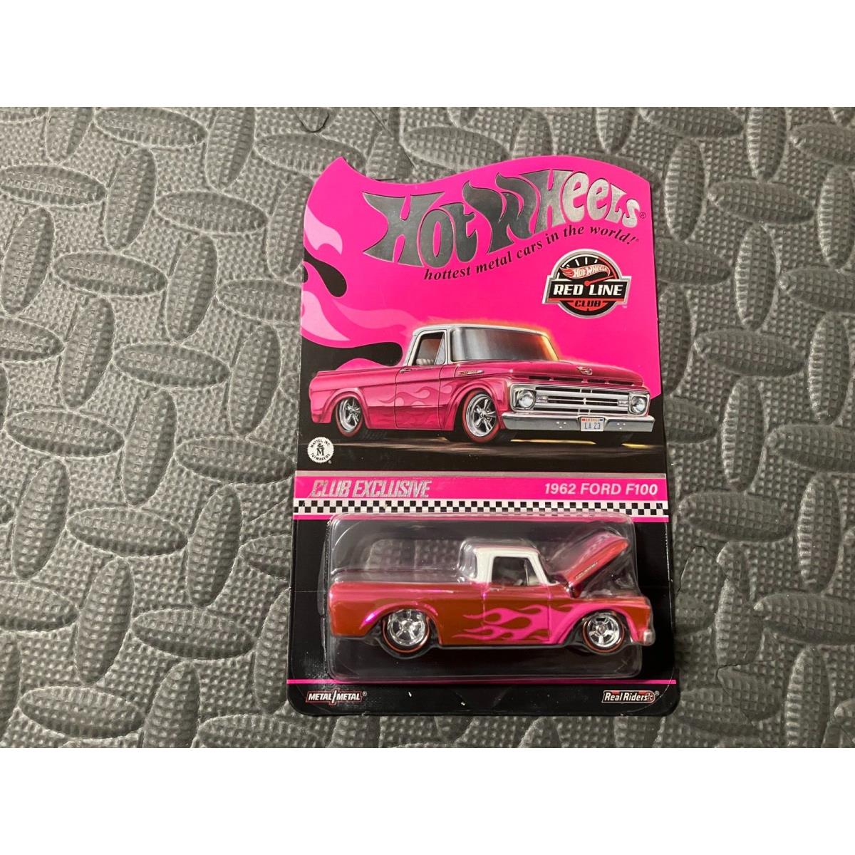 IN Hand Ready TO Ship Hot Wheels Rlc Red Line Club - 1962 Ford F100 Pink Truck
