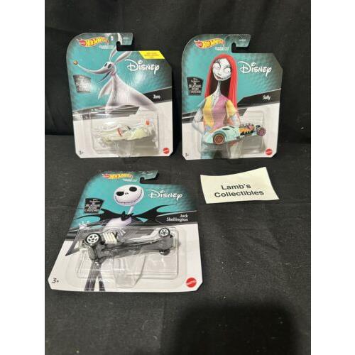 Hot Wheels The Nightmare Before Christmas - Character Cars - 2020-23 Set of 3