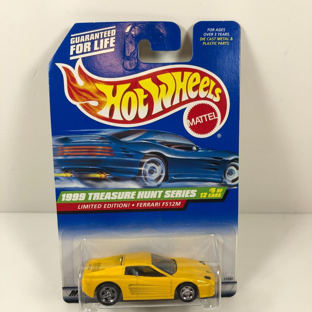 1999 Hot Wheels Ferrari F512M Treasure Hunt 933 TH Die-cast Car Yellow