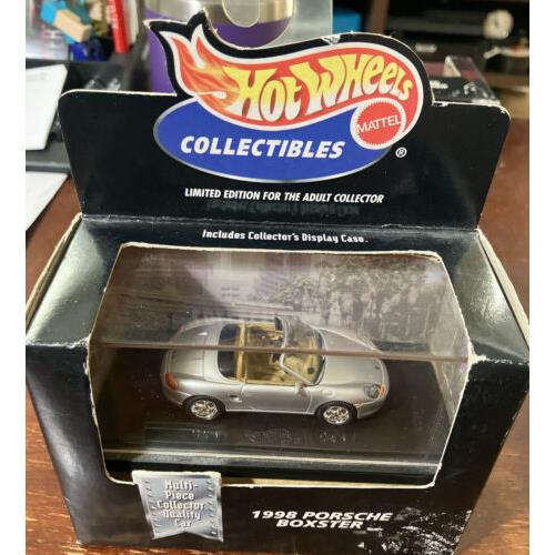 1/64 Hot Wheels Collectibles 1998 Porsche Boxster Silver W/case Black Box 19807