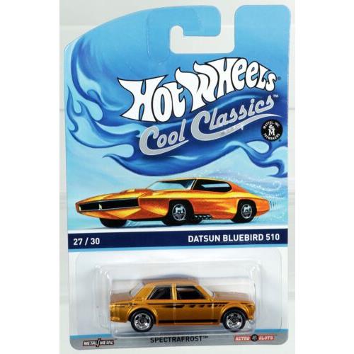 Hot Wheels Datsun Bluebird 510 Cool Classics BDR33 Yellow Card Nrfp Gold 1:64