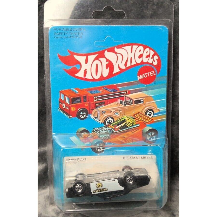 1982 Hot Wheels Sheriff Patrol 701 2019 Unpunched Blister Pack-car Upside Down