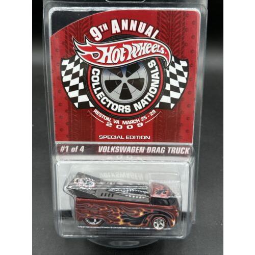 2009 Hot Wheels Red VW Volkswagen Drag Truck 1/4 9th Nationals Convention 01922/