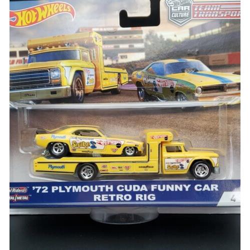 Hot Wheels toy Plymouth Cuda - Yellow