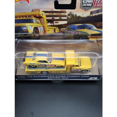 Hot Wheels toy Plymouth Cuda - Yellow
